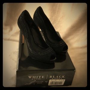 Black suede White House black market heels